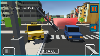 Blocky Cars Road Racing 3D screenshot 1