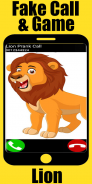 Fake Call Lion Game - Prank Ca screenshot 2