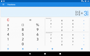 Fraksi Kalkulator dengan penyelesaian screenshot 1