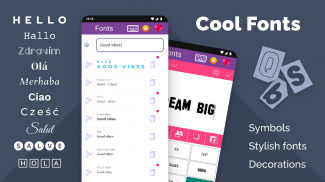 Fonts: Stylish Text Cool Fonts screenshot 1