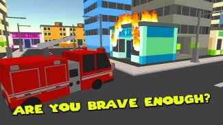 Cube Fire Truck: Firefighter screenshot 0