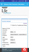 Sahara Life Premium Calculator screenshot 1