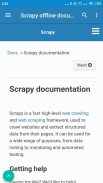 Python Scrapy documentation offline screenshot 3