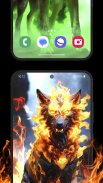 Fire Wallpaper Theme Lone Wolf screenshot 4