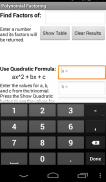 Find Factors, LCM, GCF, Quadratic Formula screenshot 5