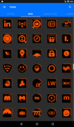 Flat Black and Orange Icon Pack v4.0 Free screenshot 21