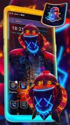 Neon Mask Man Launcher Theme screenshot 2