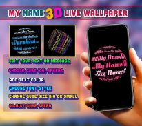 3D My Name Live Wallpaper - Made in India 2021 screenshot 0