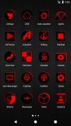 Flat Black and Red Icon Pack ✨Free✨ screenshot 17