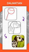 วิธีการวาดสัตว์ บทเรียนการวาดภาพทีละขั้นตอน screenshot 10