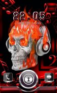 Free Scull on Fire Go Locker theme screenshot 0