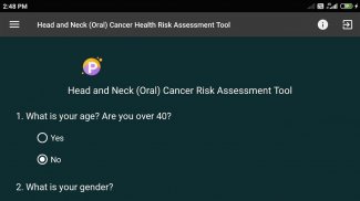 Head and Neck (Oral) Cancer Risk Assessment Tool screenshot 4