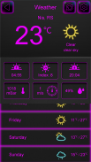 Aplikasi Prakiraan Cuaca Neon screenshot 3