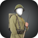WW 2 soldier suit photomontage Icon