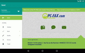 PC-FAX.com CustomerCenter screenshot 2