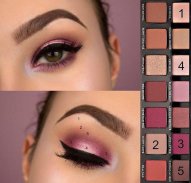 Examples of eye makeup (Step by step) screenshot 0