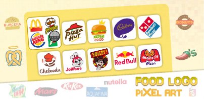 Food Logo Pixel Art Coloring