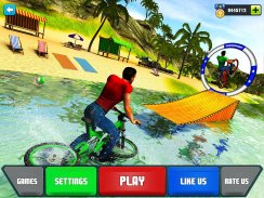Su Surfer Yüzen BMX Bisiklet Yarışı Racing screenshot 4