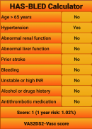 HAS-BLED score calculator screenshot 7