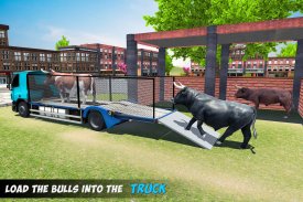 Angry Bull Transport Truck: Animal Cargo Games screenshot 0