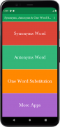 Synonyms, Antonyms & One Word screenshot 0