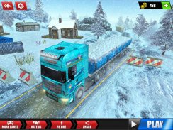 Offroad Snow Trailer Truck Driving Game 2020 screenshot 6