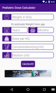 Pediatric Dose Calculator screenshot 0