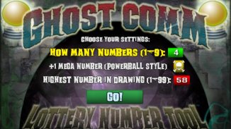 GHOST COMM - Lottery Numbers screenshot 0