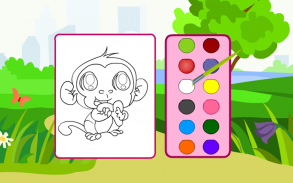 Coloring Playful Monkeys screenshot 2