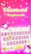 Pink Diamond Keyboard Theme - Emoji&Gif screenshot 0