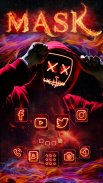 Neon, Fire, Mask Theme & Live Wallpaper screenshot 2