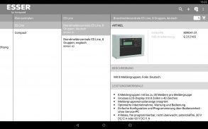 ESSER e-Catalog screenshot 2