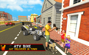 ATV Bike Cat Simulator Transport Trolley Driver screenshot 3