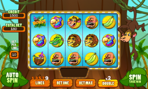 Monkey Slot Machine Mania Free screenshot 0