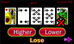 Higher or Lower card game screenshot 0