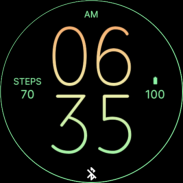 Orange Green Air Watch Face screenshot 1