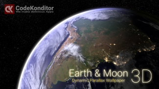 Earth & Moon in HD Gyro 3D screenshot 0