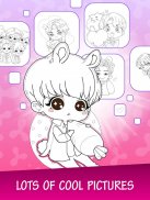 K-POP Idol Chibi Coloring Book screenshot 2