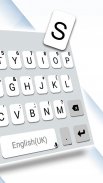 Simple White Tastatur-Thema screenshot 1