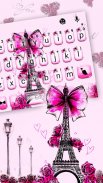 Eiffel Tower Bowknot Keyboard Theme screenshot 2