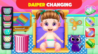 Triplet Chic Baby Care Games screenshot 0