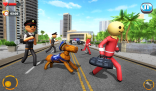 Stickman Police Dog Simulator: Gangster Chase Game screenshot 5