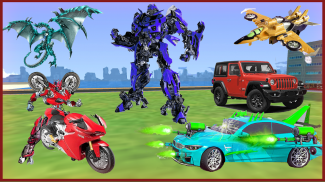 Car Transform Jet Robot Games screenshot 0