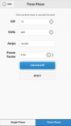 Watts Amps Volts Calculator screenshot 3