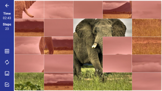 Tile puzzle Wild animals screenshot 2