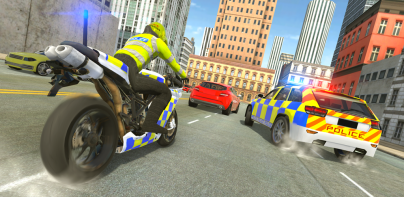 Police Car Driving Motorbike