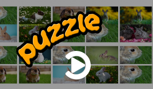 Beautiful and cute bunny puzzle - free screenshot 3