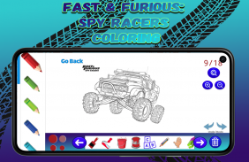 Spy racer super cars fans Coloring Book screenshot 0