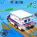 Mega Ramp Car Stunts - Ambulance Car Stunts Game