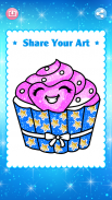 Cupcakes Coloring Book Glitter screenshot 2